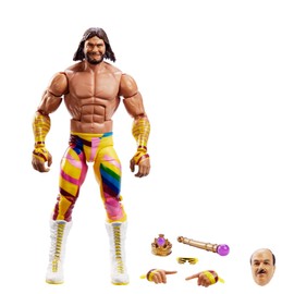 WWE Elite Action Figure Wrestlemania Macho King Randy Savage with Accessory and Mean Gene Okerlund Build-A-Figure Parts