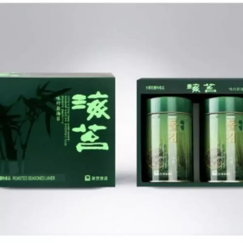 Gwangcheon 명절 설날 구정 선물 광천 김 죽염 돌김 2캔