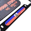Haiti Flag Domed Carbon Look License Plate Frame -US Size-