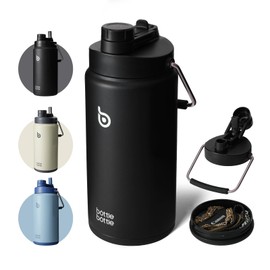 BOTTLE BOTTLE Water Bottle, 6.6 gal (2 L), Large Capacity, Jug, 6.6 gal (2 L), Stainless Steel, Vacuum Insulated, Hot and Cold Insulation, Straw Included, Sports Bottle, Portable, Direct Drinking,