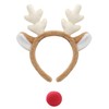 Olivemont Christmas antler headband and reindeer rudolph red nose costume