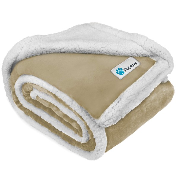 PetAmi Dog Blanket, Sherpa Dog Blanket | Plush, Reversible, Warm