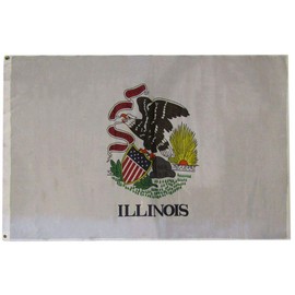 JumpingLight 3x5 State of Illinois 3x5 Premium Quality Heavy Duty 75D Polyester Flag (RUF) - Quality Flags