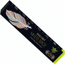 Banjara White Sage Ethno-Tribal Smudge Incense Sticks Meditation Agarbatti (12 Pack)
