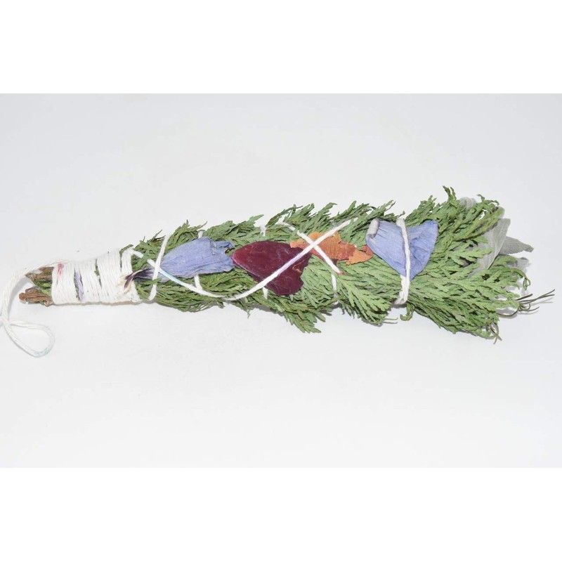 Nature's Enlightenment XL Rosemary, Cedar, White Sage, Flowers Luxury Smudge