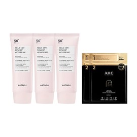 Art Deli Tone-up Sunscreen 50ml x3 + AHC 2-Step Sun Patch 2 Sheets / 아트델리 톤업 선크림 50ml x3 + AHC 선패치 2스텝 2매