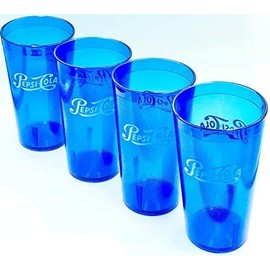 Supply Depot Compatible with Classic Script Logo Royal Blue Plastic Tumblers Set of 4-16oz - BPA Free - Carlisle Quality Tumblers