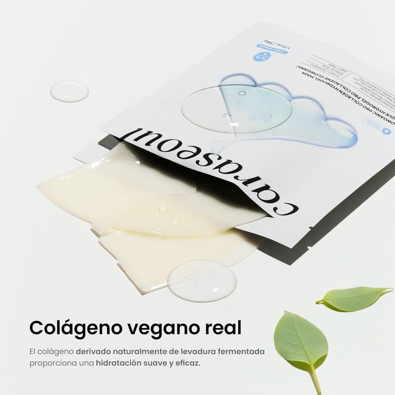 caraseoul Glowganic Pro Mascarilla de Hidrogel con Colágeno Vegano 4