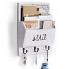 DLQuarts Mail Organizer with Key Holder for Wall Decorative Mail