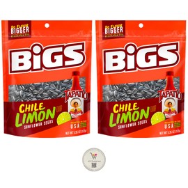 BIGS Sunflower Seeds, Keto Friendly 5.35 oz Bags (Pack of 2) (Chili Limon)