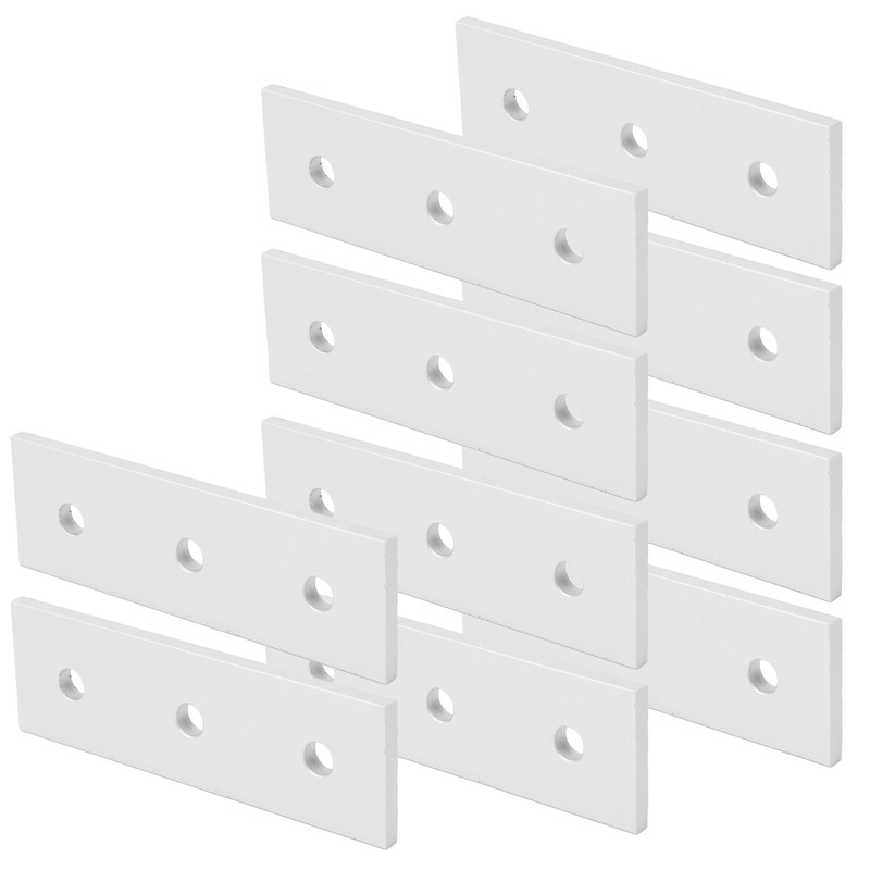 10pcs Aluminum Flat Connecting Joining Plate Flat Straight Mending Joining