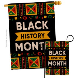 Cause Celebrate Black History Month Garden House Flags Set Support BLM Anti Racism Justice Revolution Movement Equality Social Small Decorative Gift Yard Banner Made In USA 28 X 40