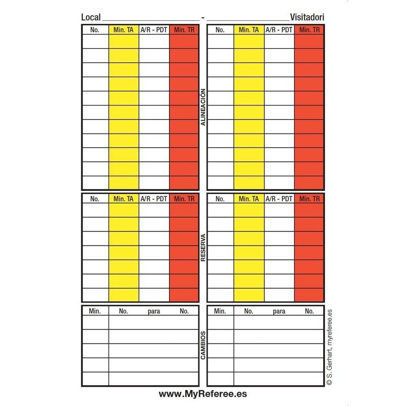 MyReferee Referee Game Note Cards Football Pack of 100 New