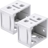 Jetec 2 Pieces 1 Inch Mini Blind Brackets White Plastic