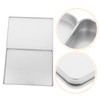 Operitacx 2pcs Box File Box Metal Rectangular Hinged Tin Boxes