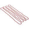 Metallic Red Plastic Bead Necklaces - 32'', 4 Count -