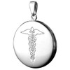 Infomedic Stainless Steel Pendant - Round Shape (inc. Chain)