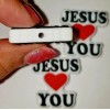 Silicone rubber Focal Beads DIY Beadable Pens Keychains JESUS LOVES