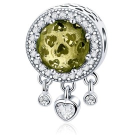 MUERDOU Birthstone Charm Fit Charms Bracelets and Necklaces Birthday Gifts for Woman Girl