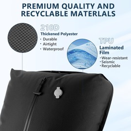 Dobaly Professional Vacuum Bags for Travel, IP67 Reusable Vacuum Compression Bags for Suitcases and Backpack Space Saver Vacuum Bags for Travel Lightweight & Durable (1PC No Pump)