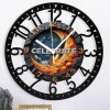 25cm Circular Iron Wall Clock with a Compass Navigation Iconsheet