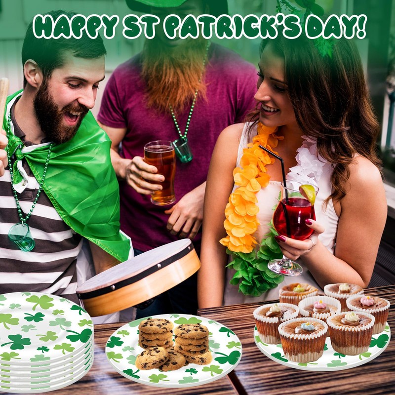 SiliFine 6 Pcs 6 Inch St. Patrick's Day Ceramic Decorative