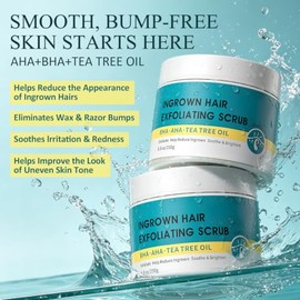Exfoliante de cabello encarnado con AHA+BHA, exfoliante corporal suave KP Bump Eraser – Ayuda a reducir los pelos encarnados y protuberancias de afeit