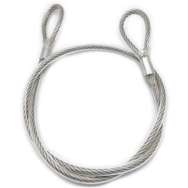 HOUSON Wire Rope, Coated with Eyelets, Safety Cable, Steel Cable for Garden Furniture, Bicycle (4 mm x 5 m)