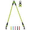 DDSCOLOUR Double Dog Leash Coupler, No Tangle 360° Swivel Reflective