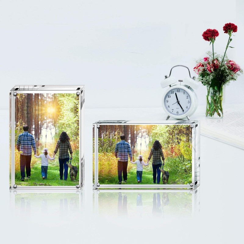 Boxalls Acrylic Magnetic Photo Frame Double Sided Frameless Picture Frame,