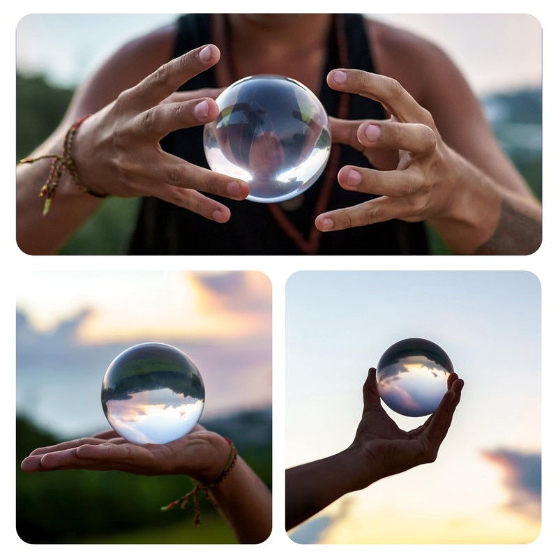 Juggle Dream 85mm Clear Acrylic Contact Juggling Ball - Transparent
