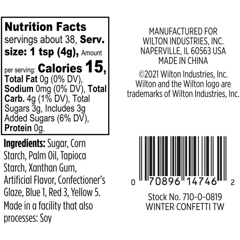 Winter Blues Confetti Sprinkles, 5.29 Oz.