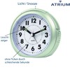 Atrium A240-13 Analogue Quartz Alarm Clock without Ticking with Light