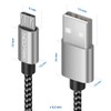 deleyCON deleyCON 1,5m Nylon Micro USB Kabel Ladekabel Datenkabel Metallstecker