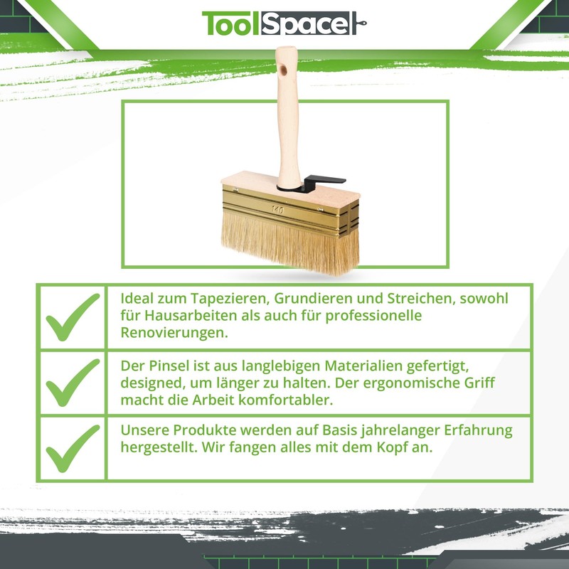 ToolSpace Quast 140 mm Professional Surface Brush, Ceiling Brush, Paste