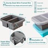 CURRY FREEZY 1Cup Silicone Freezer Tray With Stackable Lid (2-Pack)-