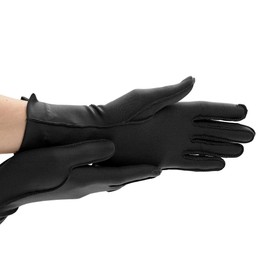 isotoner Guantes unisex de compresión para artritis para alivio del dolor reumatoide para apoyo articular con diseño de dedo abierto/completo, Negro -, Small