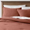 Threshold 3-Piece Cotton Linen Comforter Set OEKO-TEX Space Dyed -