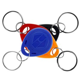 HFeng (pack of 10)125KHz RFID Access Control Key Card Proximity EM4100 TK4100 Keyfobs Keychains Smart ID Keycard for Door Electric lock system nfc token tag (Mix color)