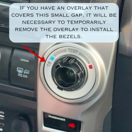 5th Gen Runner Triple Knob Climate Control Bezels 5th Gen Toyota 4Runner 2014-2024 - Black