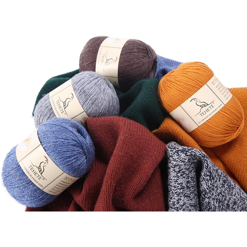 TEHETE Wool for Knitting and 35% Merino Wool Hand Knitting