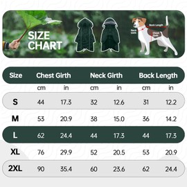 Dog Raincoat, Rain Jacket Dog with Hood, Dog Raincoat, Waterproof with Lead Holes for Small, Medium, Large Dogs (Army Green, M)