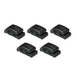 sourcing map Guitar Pick Holder Plastic Black Fix on Headstock Between Strings 3rd and 4th for Guitar, Bass, Ukulele Pack of 5