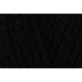 Cygnet Aran 100% Acrylic Crochet Yarn Classic Shades Knitting Wool for Kid's Garments, Ladies Knitwear Mens Jumpers Knitting - 100g Ball - Black 217 - Single (1 Ball)