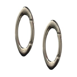 Lyfengdeam Sturdy Alloy Oval Carabiner Clip, 2 Pack, for Climbing and Outdoor Activities (Golden)