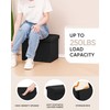 B FSOBEIIALEO Folding Storage Ottoman Cube Linen Ottomans for Living