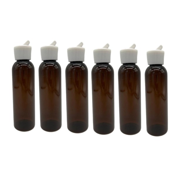 Natural Farms 4 oz Amber Cosmo BPA FREE Bottles -