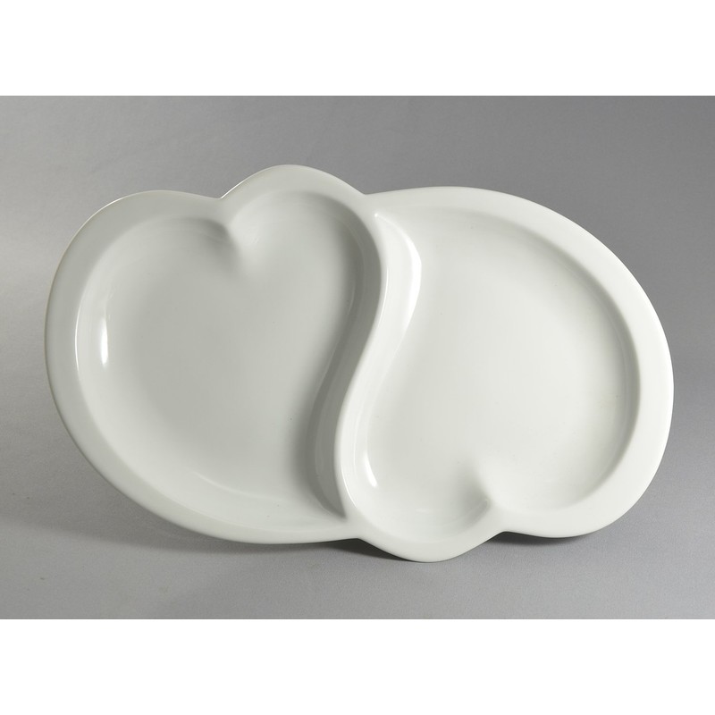 有田焼 Heart of Dividers, Bakeware 2 Piece Set White ID – 60 – 01 – 1 