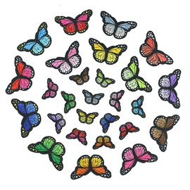 27 Pcs Butterfly Embroidered,Clothing Butterfly Suits of Different Sizes Patches Set,Cute Decoration Embroidered Patches for Clothing Jackets Backpacks Jeans Hats Bags DIY