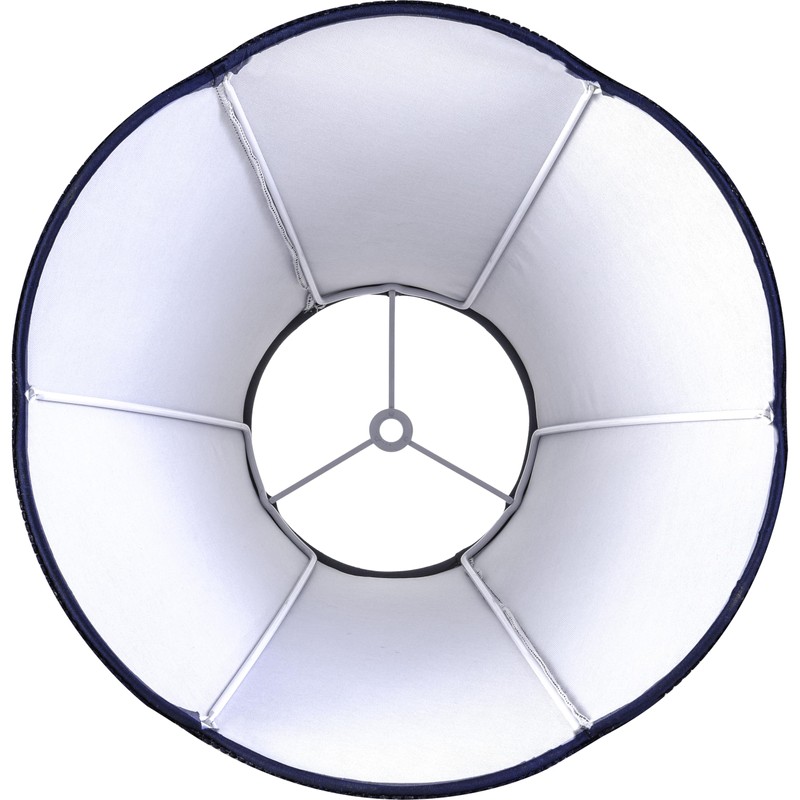 GO&SO Navy Blue Lamp Shade Scalloped Lampshade,Petal Edge Braid Bell
